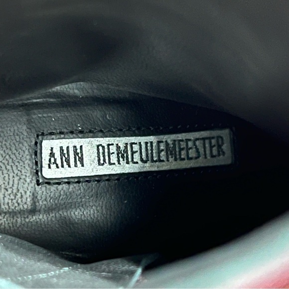 Ann Demeulemeester Purple Seude Heeled Chunky Ankle Boots - Picture 9 of 10